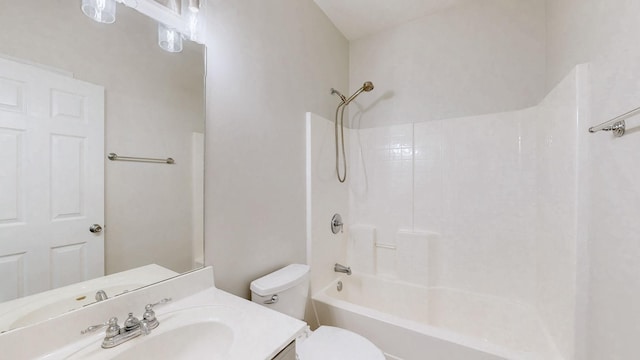 2014 Patrick Way, Spring Hill, TN 37174 - bathroom featuring toilet, vanity, and shower / bath combination