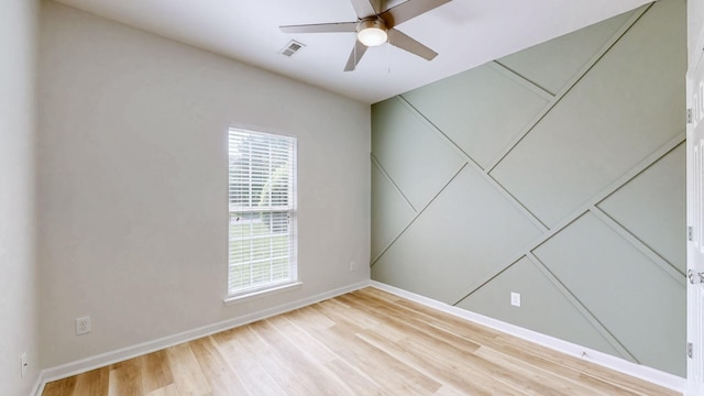 2014 Patrick Way, Spring Hill, TN 37174 - spare room featuring light wood-style flooring, baseboards, and a ceiling fan