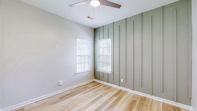 2014 Patrick Way, Spring Hill, TN 37174 - empty room featuring light wood-style floors, a ceiling fan, and baseboards