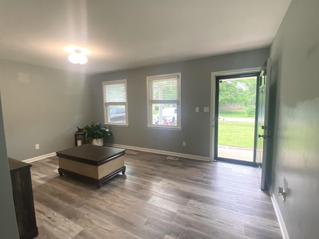 148 Shawna Ln, Hillsboro, TN 37342 - living room with baseboards and dark wood-style flooring