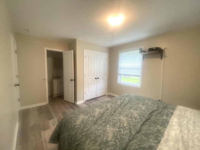 148 Shawna Ln, Hillsboro, TN 37342 - bedroom featuring wood finished floors, baseboards, and a closet