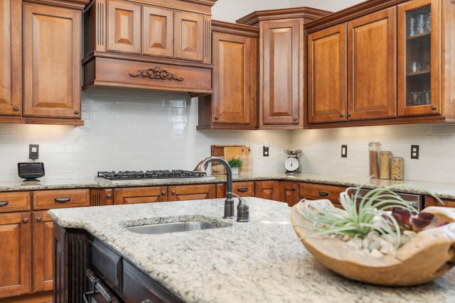 109 Allenhurst Cir, Franklin, TN 37067 - kitchen with a sink and brown cabinetry