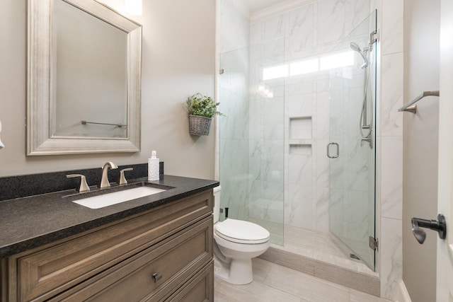 109 Allenhurst Cir, Franklin, TN 37067 - bathroom featuring a stall shower, toilet, and vanity