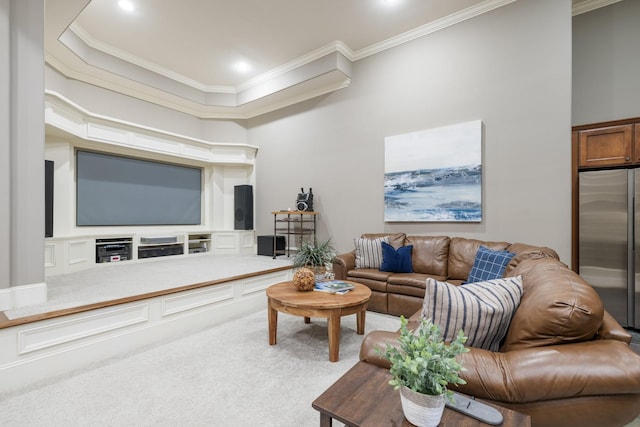 109 Allenhurst Cir, Franklin, TN 37067 - living area featuring ornamental molding and carpet