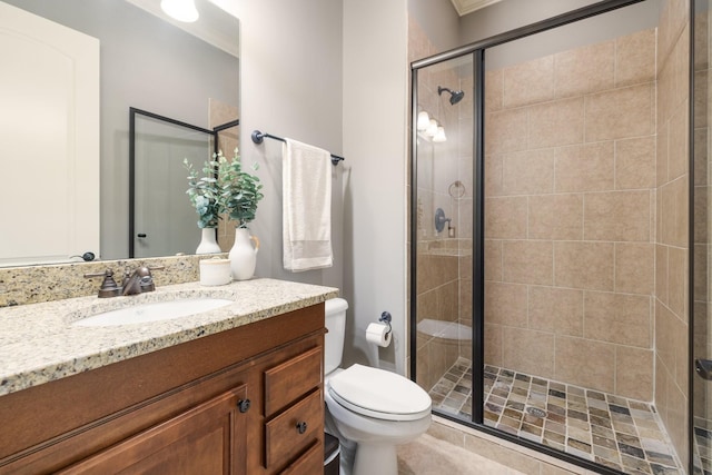109 Allenhurst Cir, Franklin, TN 37067 - bathroom featuring a shower stall, toilet, and vanity
