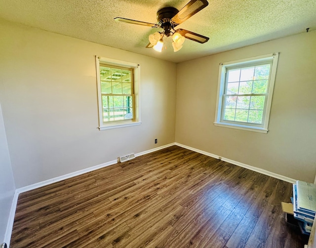 202 Tomlinson Rd, Lebanon, TN 37087 - unfurnished room with plenty of natural light, dark wood-type flooring, a textured ceiling, and baseboards