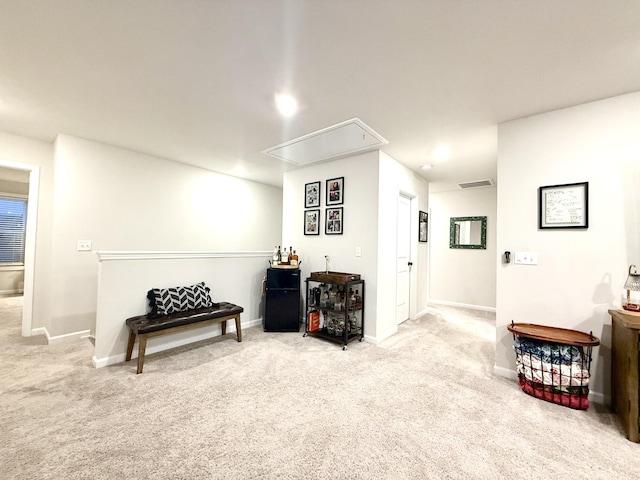 4524 Hoboken Way, Murfreesboro, TN 37128 - sitting room with attic access, carpet flooring, and baseboards