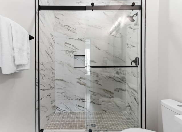 178 Charleston Ave, Pleasant View, TN 37146 - full bathroom featuring toilet and a marble finish shower