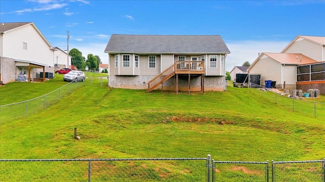 2129 Hollandale Cir, Columbia, TN 38401 - rear view of property featuring stairs and a deck