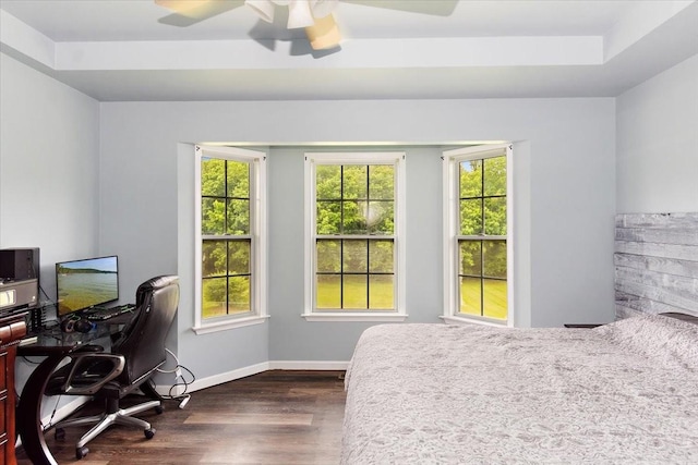 2129 Hollandale Cir, Columbia, TN 38401 - bedroom with dark wood-style floors, multiple windows, and baseboards