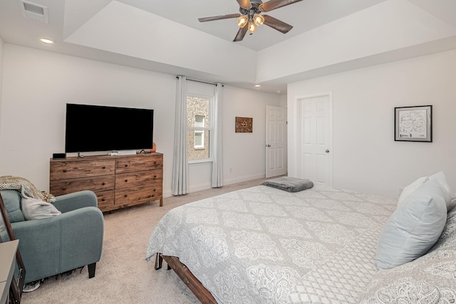 706 Hahn Ct, Lebanon, TN 37087 - bedroom featuring light colored carpet, recessed lighting, and ceiling fan