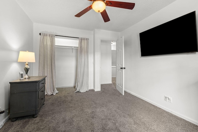 1129 W Main St Unit 21, Franklin, TN 37064 - carpeted bedroom featuring baseboards, a closet, and a ceiling fan