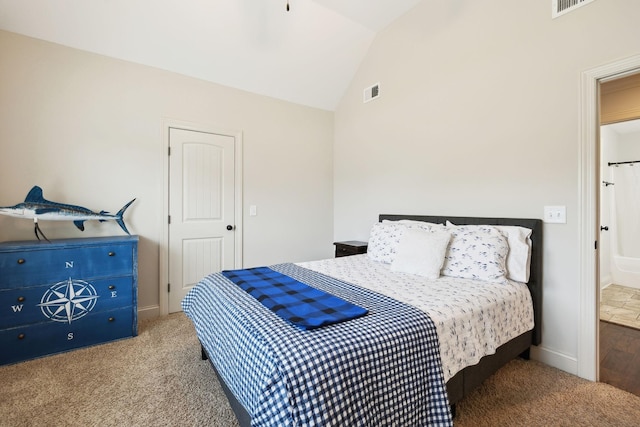 1403 Wade Hampton Ct, Lebanon, TN 37087 - carpeted bedroom featuring lofted ceiling and baseboards