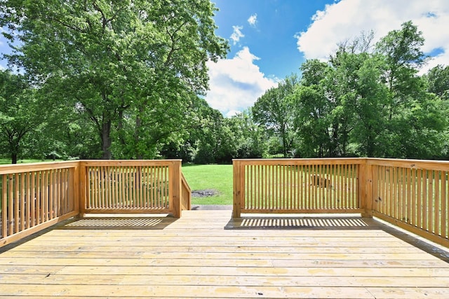 349 Marrell St, Gallatin, TN 37066 - wooden deck with view of wooded area