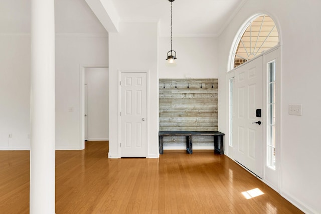 3015 Carpenters Pass, Spring Hill, TN 37174 - foyer entrance featuring wood-type flooring, crown molding, and baseboards