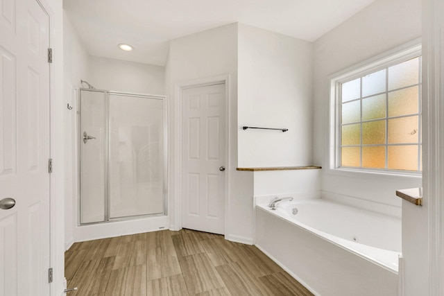3015 Carpenters Pass, Spring Hill, TN 37174 - full bath featuring a shower stall, a bath, and baseboards