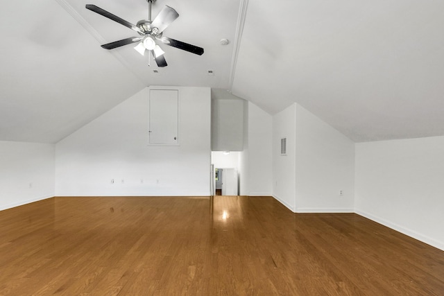 3015 Carpenters Pass, Spring Hill, TN 37174 - additional living space featuring wood finished floors, lofted ceiling, ceiling fan, and baseboards