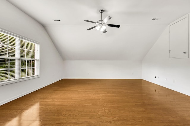 3015 Carpenters Pass, Spring Hill, TN 37174 - additional living space featuring lofted ceiling, ceiling fan, wood finished floors, and baseboards