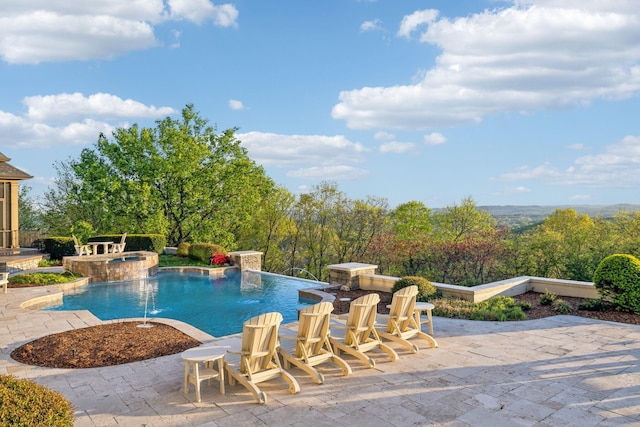 513 King Richards Ct, Franklin, TN 37067 - view of pool with a patio and a pool with connected hot tub