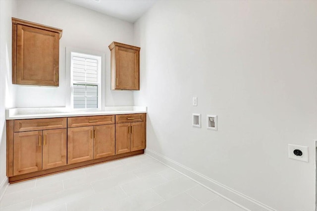 8650 Becket Way Lot # 4, Ooltewah, TN 37363 - laundry room featuring hookup for an electric dryer, cabinet space, baseboards, and washer hookup