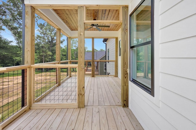 7383 Gamble Rd Lot # 5, Georgetown, TN 37336 - wooden terrace with ceiling fan