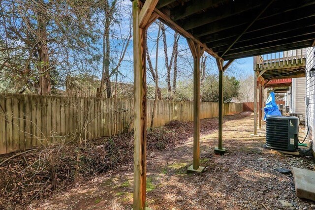39 Middlebrook Dr, Cartersville, GA 30120 - fenced backyard featuring central air condition unit