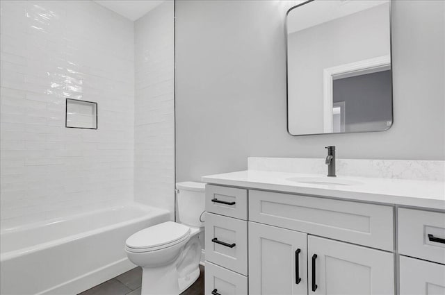 8656 Becket Way Lot # 5, Ooltewah, TN 37363 - full bathroom with toilet, vanity, shower / tub combination, and tile patterned flooring