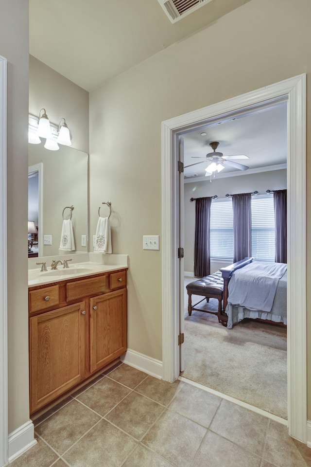 3157 Locust Holw, Nolensville, TN 37135 - bathroom featuring connected bathroom, vanity, tile patterned flooring, and baseboards