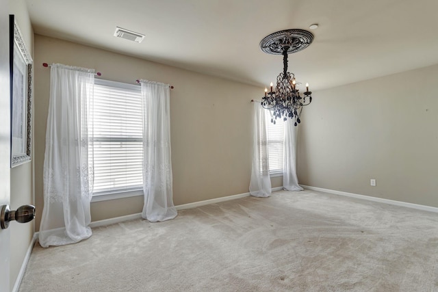 3157 Locust Holw, Nolensville, TN 37135 - carpeted empty room featuring a chandelier and baseboards