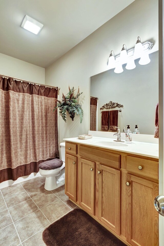 3157 Locust Holw, Nolensville, TN 37135 - full bath featuring tile patterned flooring, toilet, vanity, and a shower with shower curtain