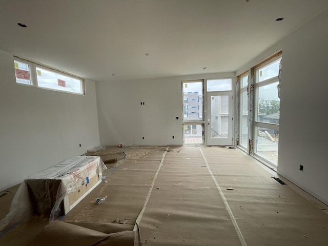view of spare room