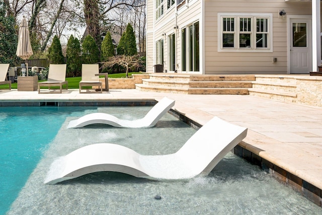 view of pool featuring a patio area