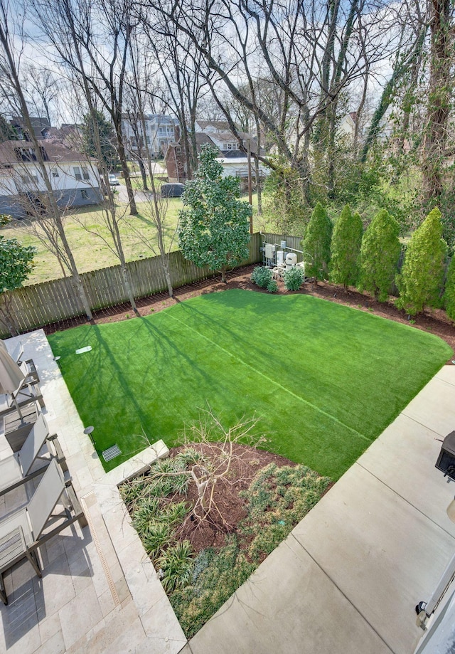 view of yard with a patio area