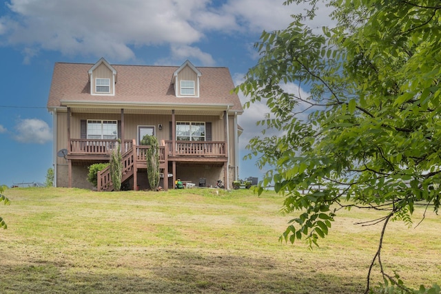 2043 W Saulsbury Rd, Lebanon, TN 37090 - back of house featuring a yard, a porch, and stairs