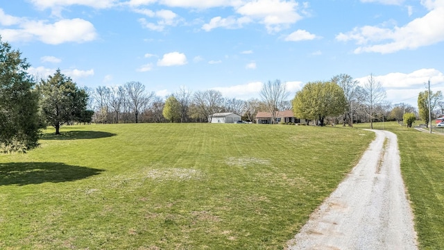 view of green lawn