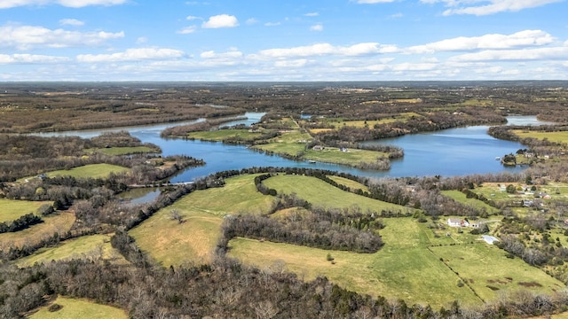 aerial view of a nearby body of water