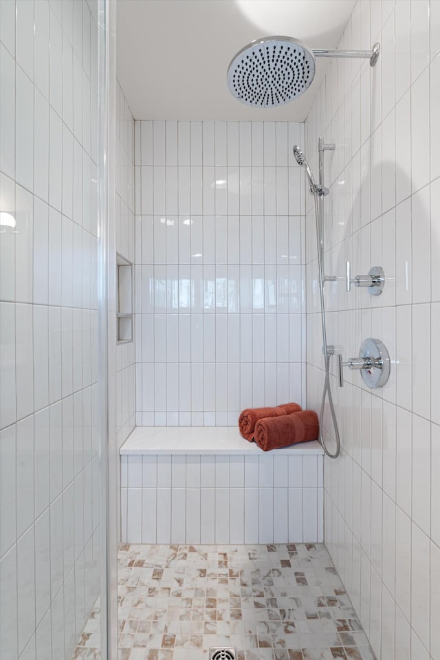 1908 Beechwood Ave, Nashville, TN 37212 - bathroom with tiled shower and tile walls