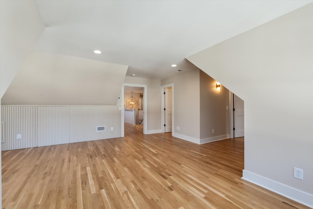 1908 Beechwood Ave, Nashville, TN 37212 - additional living space featuring light wood-style flooring, baseboards, and recessed lighting