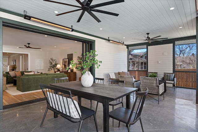 1908 Beechwood Ave, Nashville, TN 37212 - view of patio / terrace with a ceiling fan, outdoor lounge area, and outdoor dining space