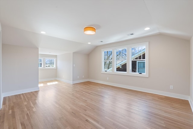 1908 Beechwood Ave, Nashville, TN 37212 - bonus room with vaulted ceiling, light wood-type flooring, baseboards, and recessed lighting