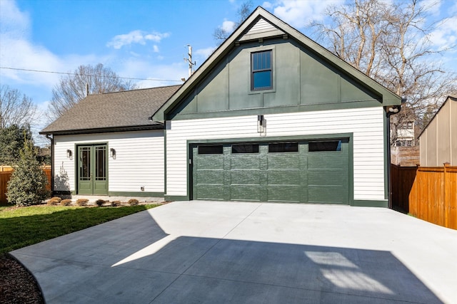 1908 Beechwood Ave, Nashville, TN 37212 - view of front of house with fence, a garage, and concrete driveway