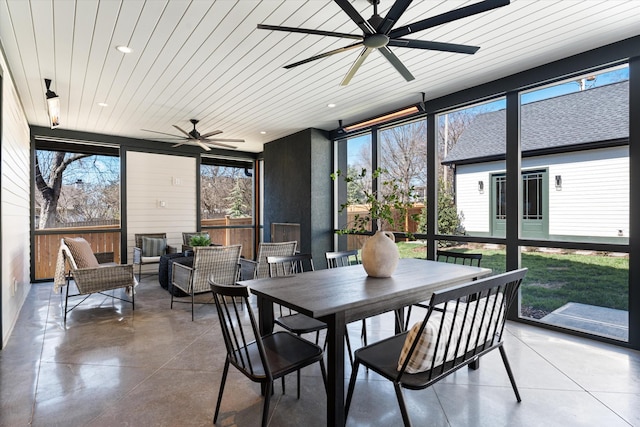 1908 Beechwood Ave, Nashville, TN 37212 - sunroom / solarium with ceiling fan, outdoor dining space, and an outdoor hangout area