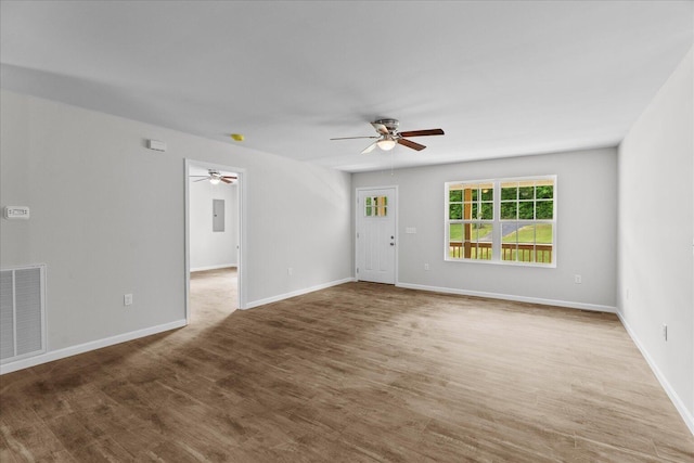 674 Eber Rd, Dalton, GA 30720 - unfurnished room featuring a ceiling fan, baseboards, and wood finished floors