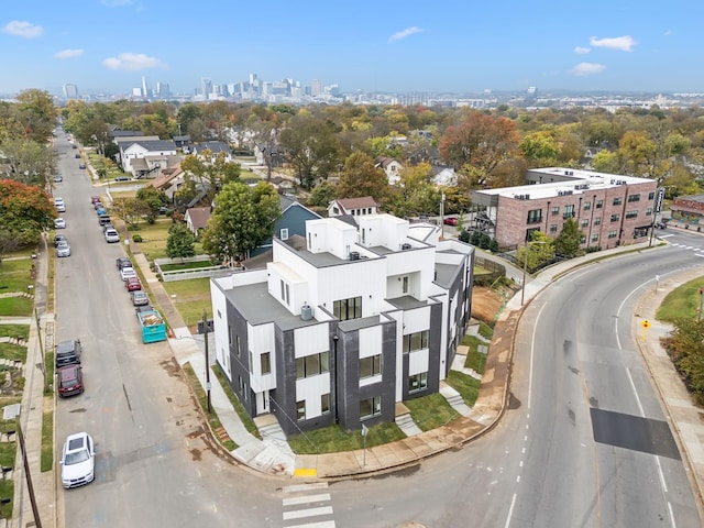 aerial view of a skyline view