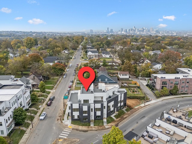 drone / aerial view of a skyline view