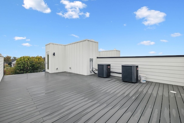 deck featuring cooling unit