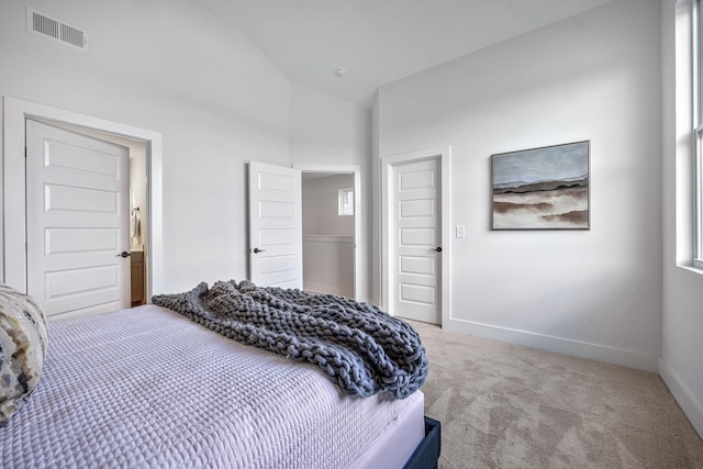 505 Mantes Aly, Hendersonville, TN 37075 - bedroom with vaulted ceiling, light colored carpet, and baseboards