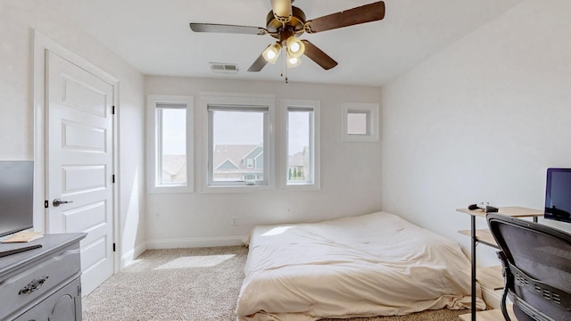 788 Jersey Dr, Clarksville, TN 37043 - bedroom featuring light colored carpet, baseboards, and ceiling fan