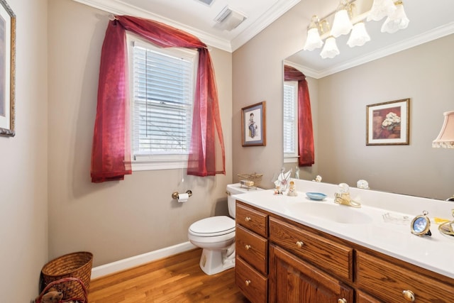 1001 Williams Way, Old Hickory, TN 37138 - half bath with plenty of natural light, ornamental molding, wood finished floors, toilet, and baseboards