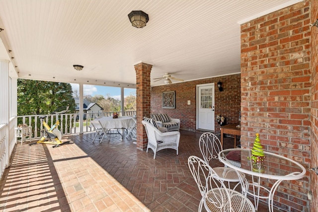 1001 Williams Way, Old Hickory, TN 37138 - view of patio featuring a ceiling fan and outdoor dining area